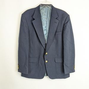 Stafford navy blue two button suit coat/blazer